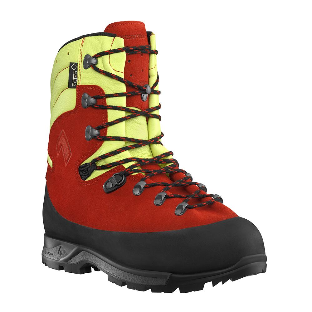 Protiporezové topánky HAIX Protector FOREST GTX 2.1 červeno-žlté